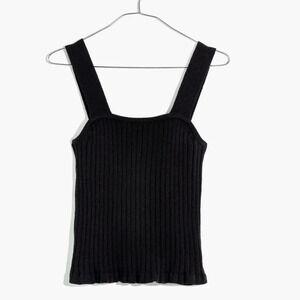 Madewell Black Tilney Ribbed Sweater Tank Size XXS